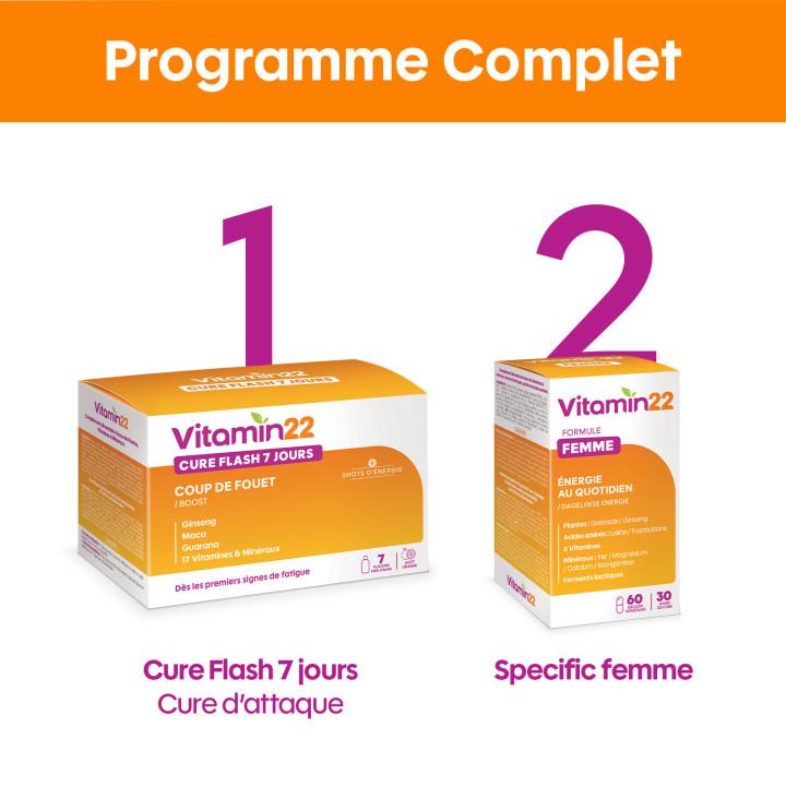 Pack VITAMIN'22 Spécifique Femme - Cure Vitamines double action