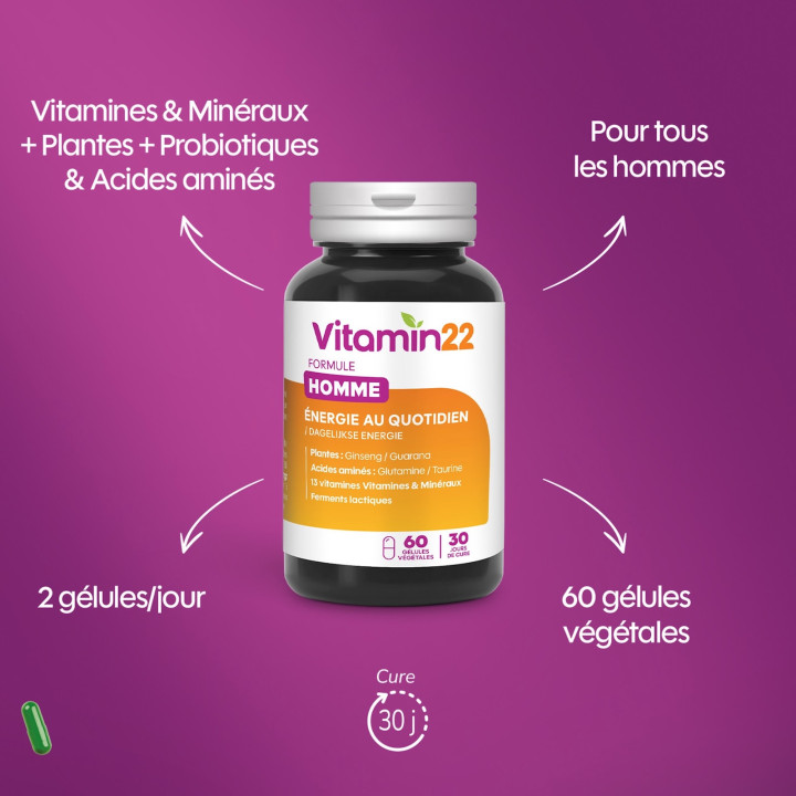 Vitamin'22 Specific Homme - Cure Vitamines pour Homme