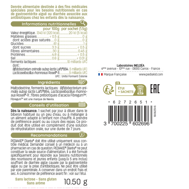PEDIAKID DIAREA® - En cas de diarrhée – Dès la naissance