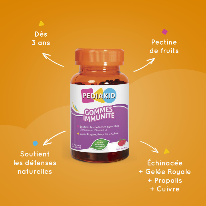 Gommes Immunité Enfant Pediakid - Gummies immunité Enfant