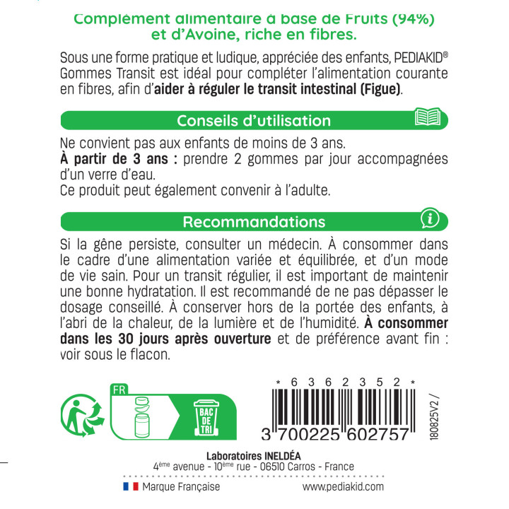 Gommes Transit - PEDIAKID®