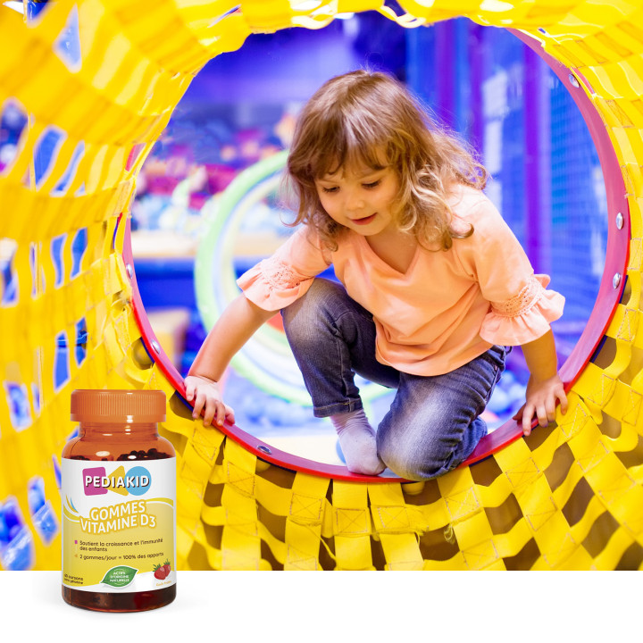 PEDIAKID® Gommes Vitamine D3 - Croissance et résistance - 60 oursons