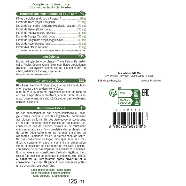 PEDIAKID® Phytovermil : Maintien d’une sphère intestinale saine
