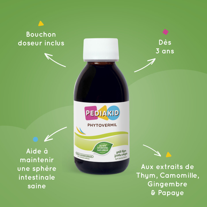 PEDIAKID® Phytovermil : Maintien d’une sphère intestinale saine