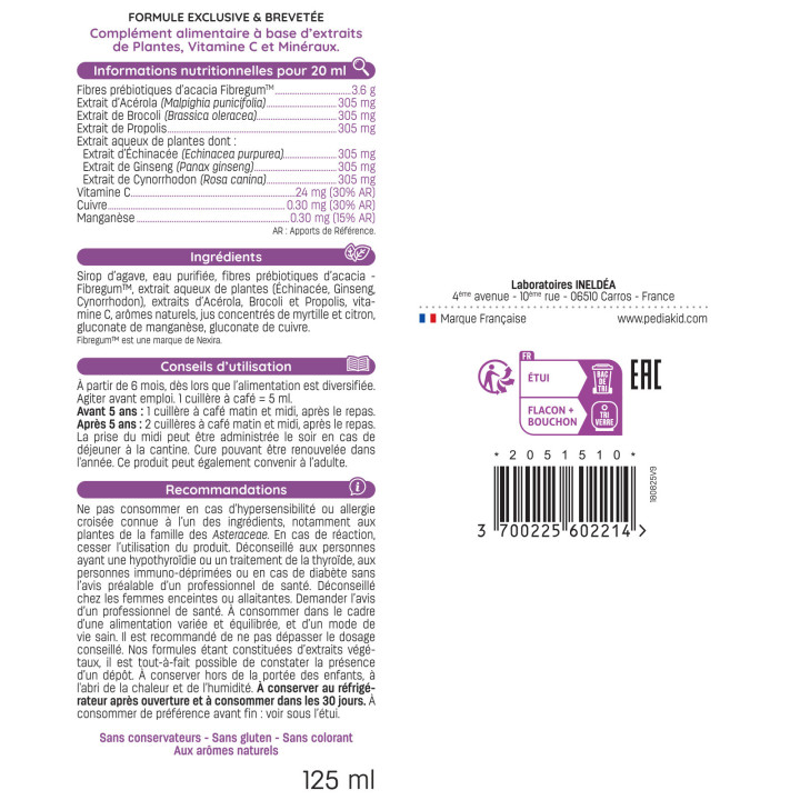Pediakid Immuno-Fort - Renforce les défenses naturelles - Dès 4 mois