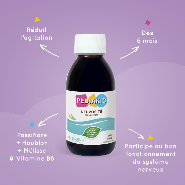 Pediakid Nervosité : Sirop sommeil enfant et bébé efficace (dès 4 mois) - Favorise l'apaisement