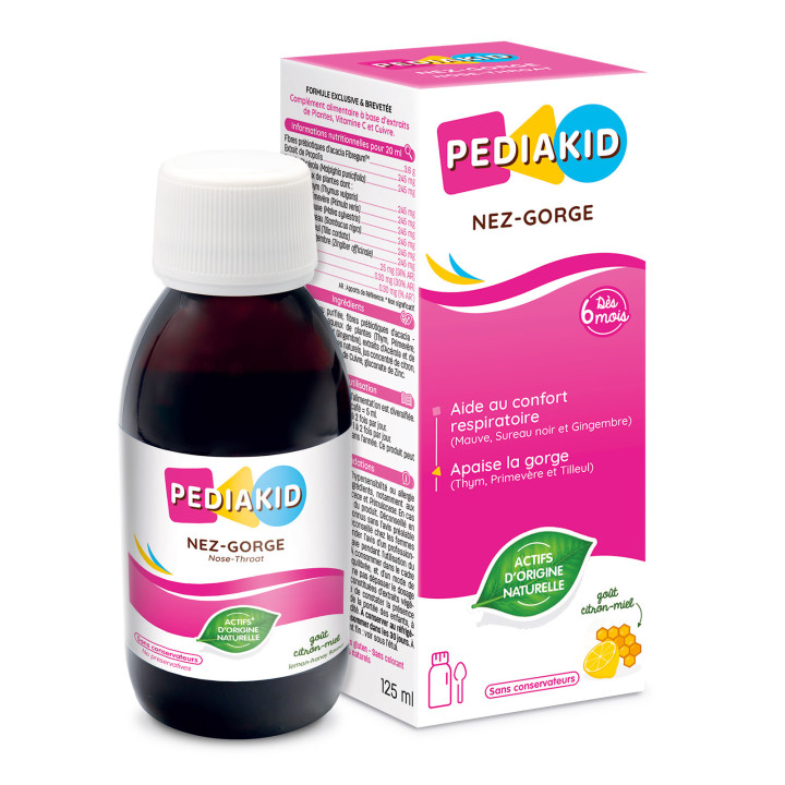 Pediakid Nez-Gorge - Apaise et dégage les voies respiratoires - Vegan