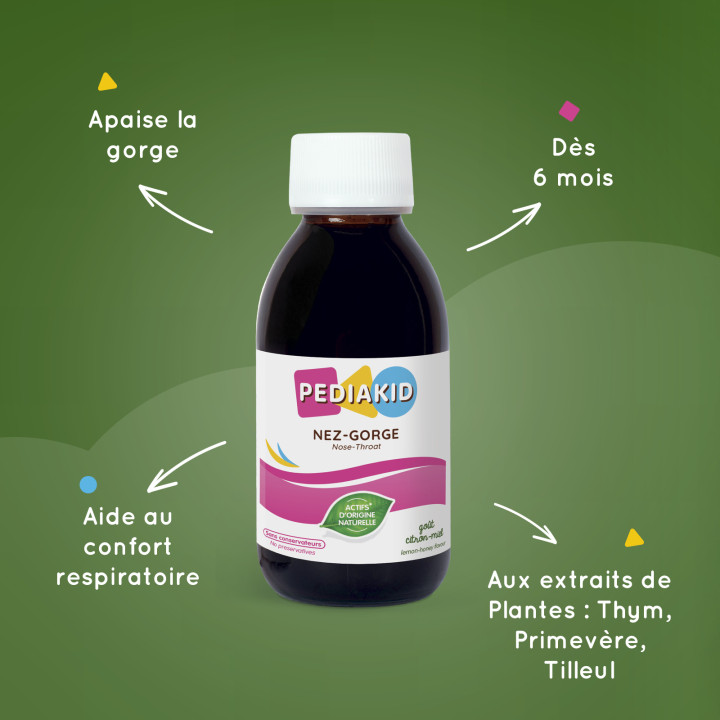Pediakid Nez-Gorge - Apaise et dégage les voies respiratoires - Vegan