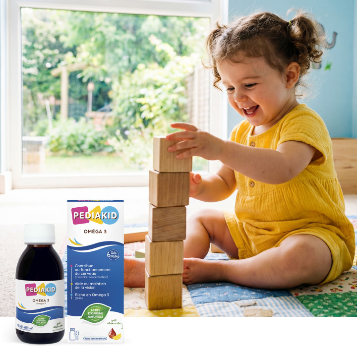 Pediakid Omega 3 - Enfant : Concentration mémoire et apprentissage - Dès 4 mois