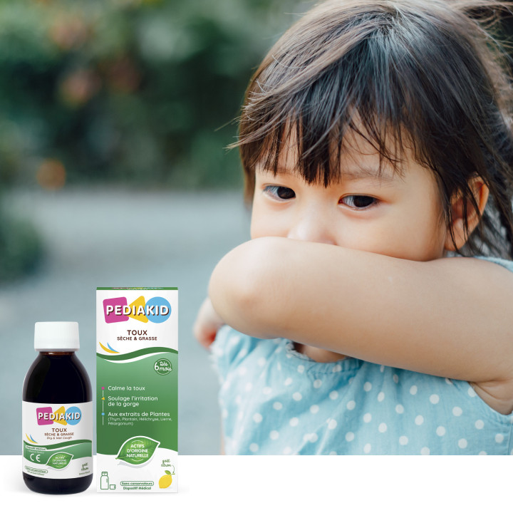 PEDIAKID® Toux Sèche & Grasse sirop 125ml : Calme la toux