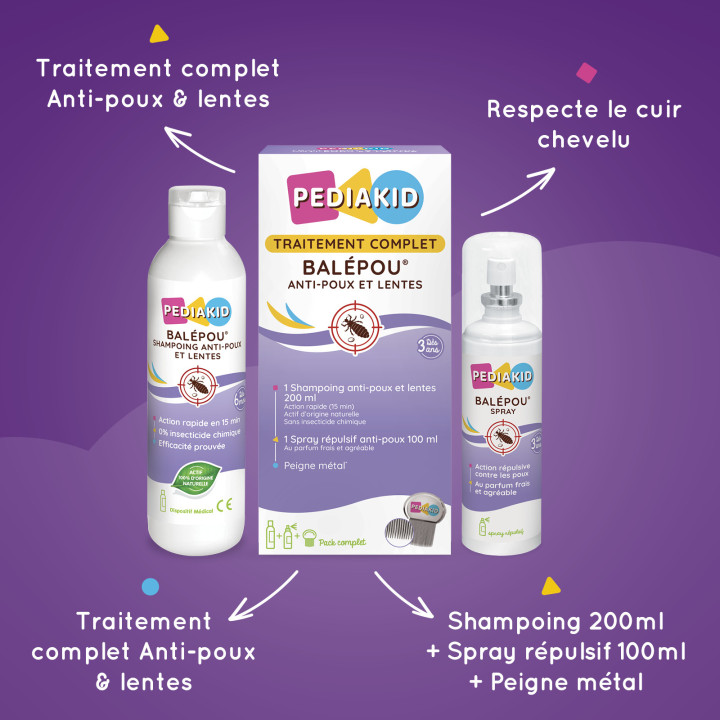 Traitement Complet Balépou® Anti-poux et Lentes