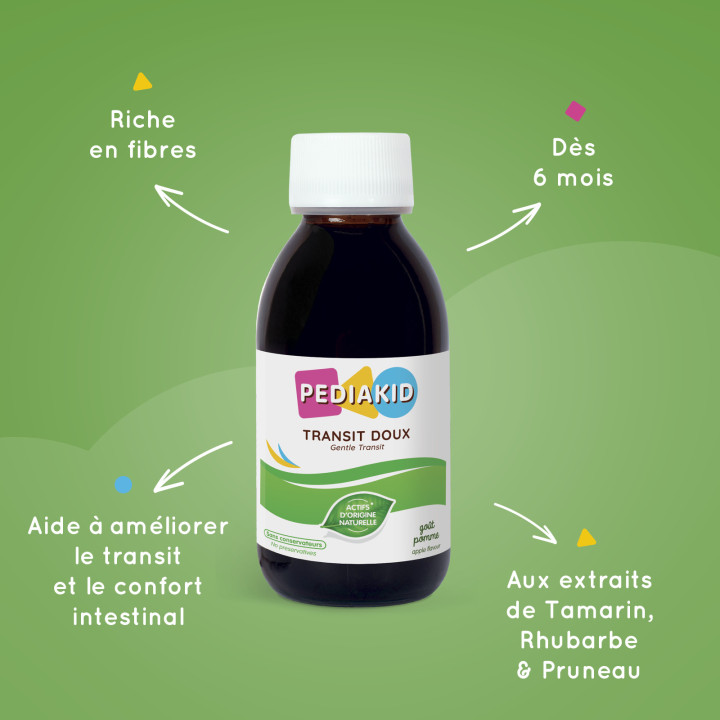 Pediakid Transit doux - Régule le transit des enfants - Dès 4 mois