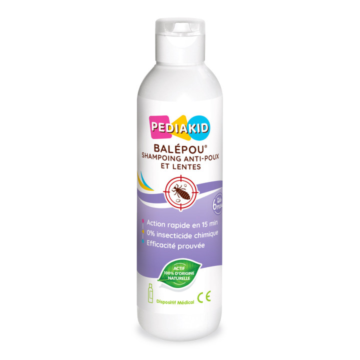 Pediakid Balépou Shampoing - Shampoing anti-poux et lentes - 200 ml