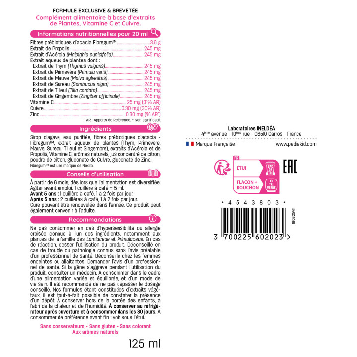 Coffret Automne / Hiver Pediakid - Soutient des défenses naturelles