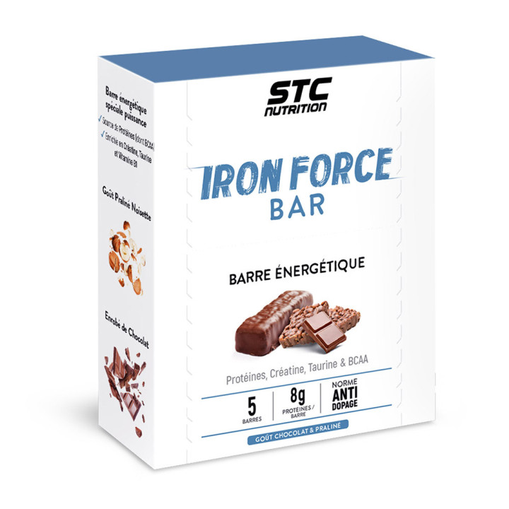 Iron Force Bar STC Nutrition - Barre protéinée - 5 barres de 50g