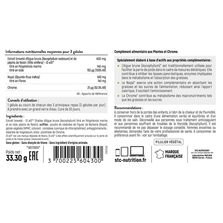Killercal STC Nutrition - Action anti-calories + perte de masse grasse